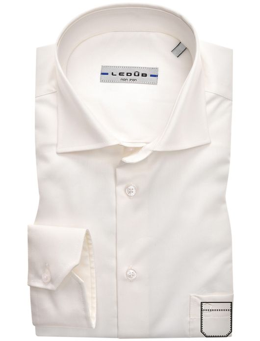Overhemd Ledub Modern Fit antiek wit