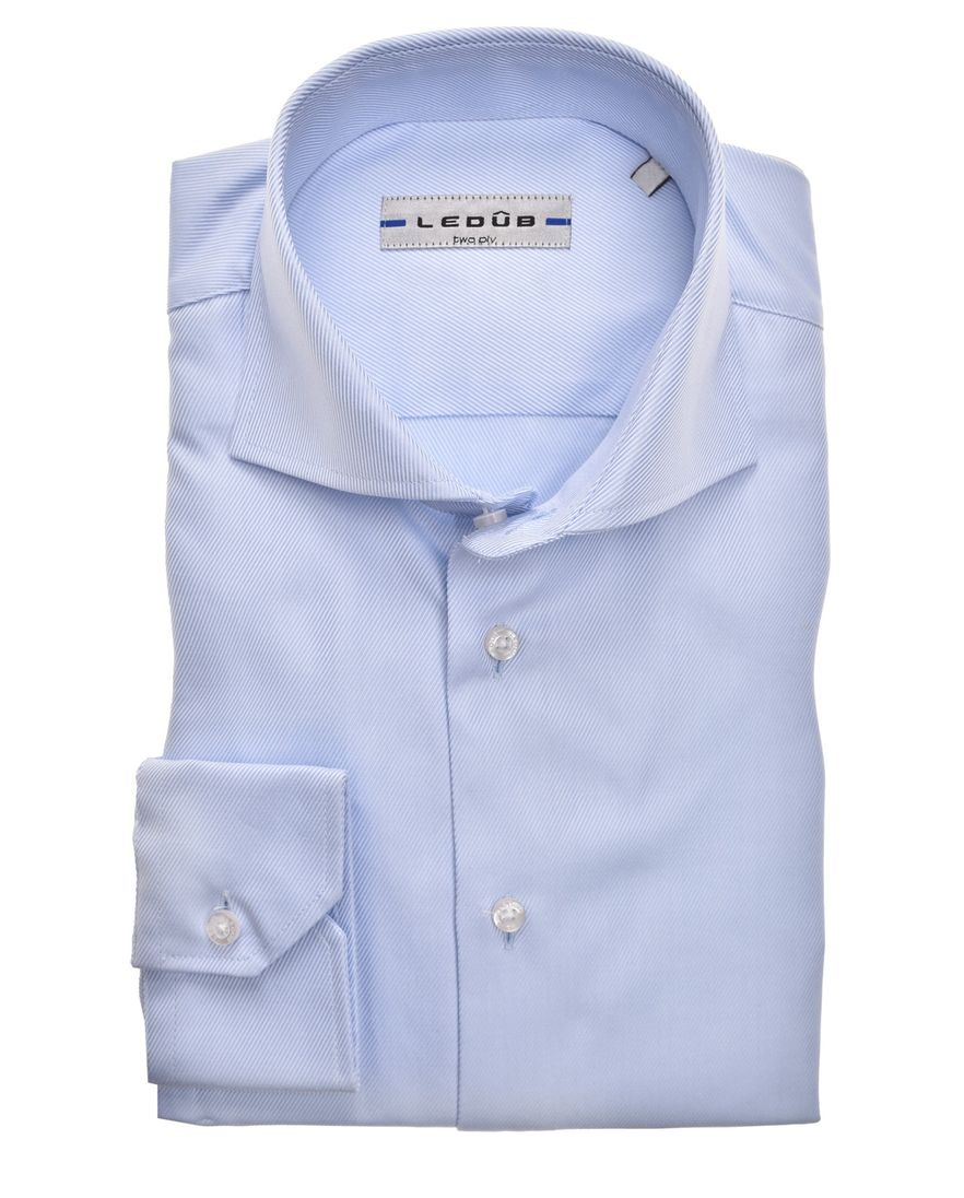 Two Ply overhemd Ledub blauw Modern Fit