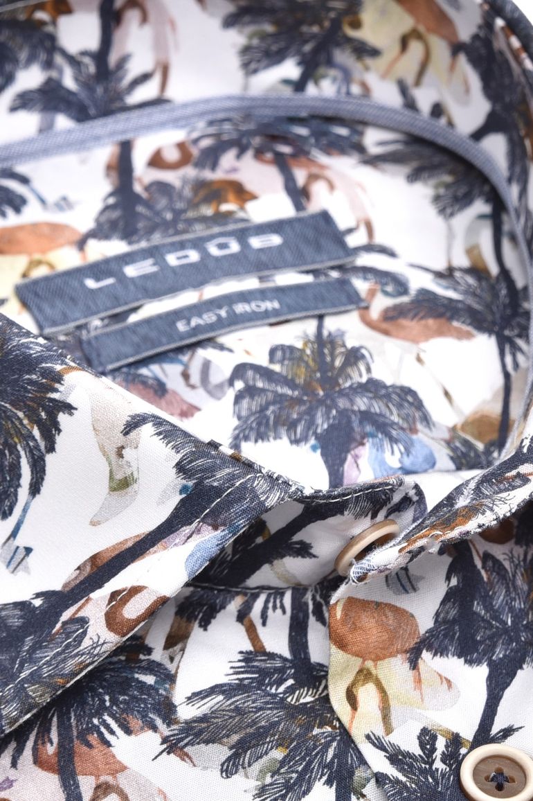 Overhemd Modern Fit Ledub palmbomen