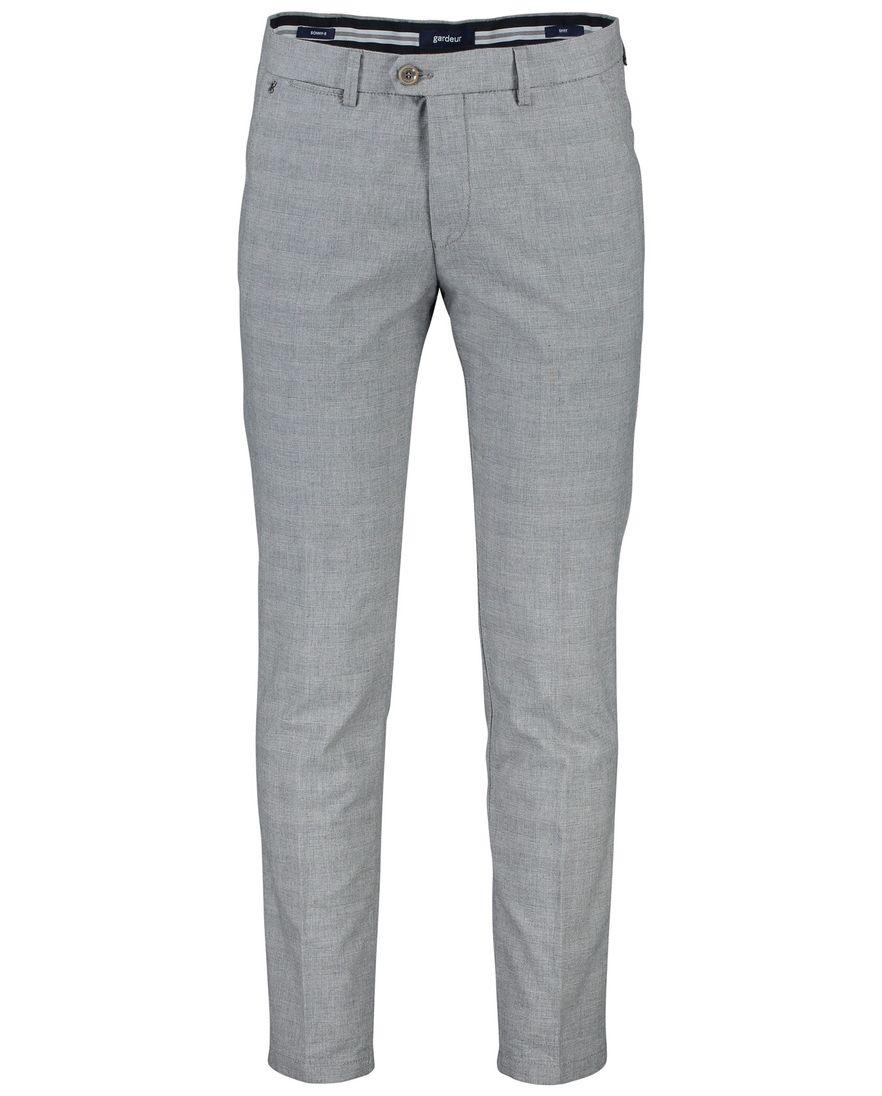Broek Gardeur Sonny-8 Slim Fit ruit grijs