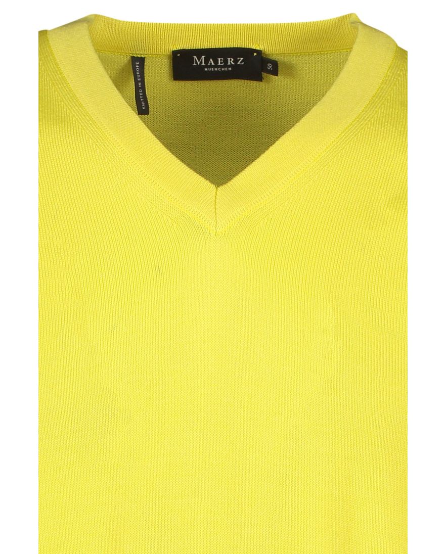 Slipover Maerz geel v-hals