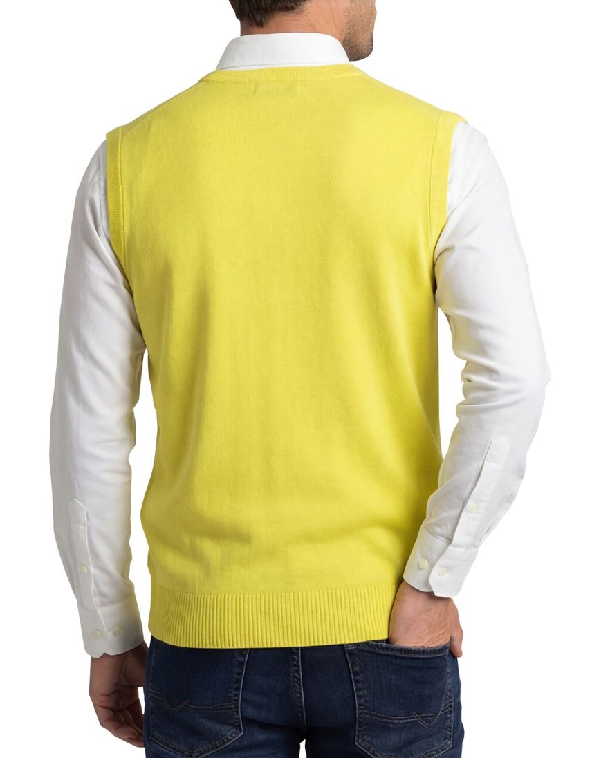 Slipover Maerz geel v-hals