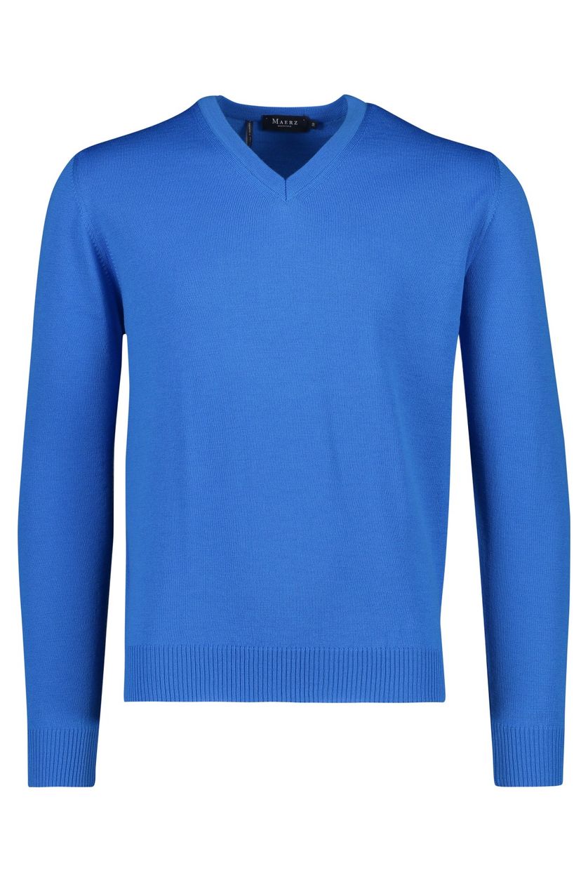 Pullover Maerz kobaltblauw merinowol