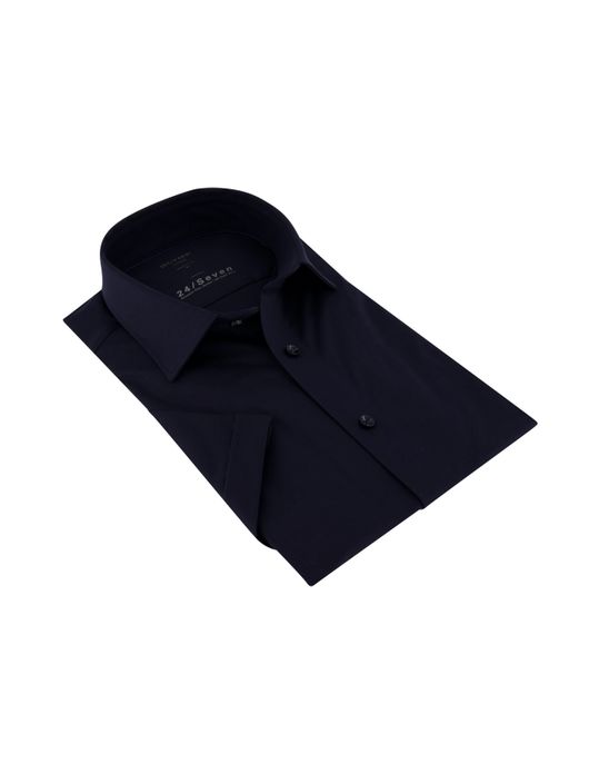 Korte mouwen overhemd Olymp navy Modern Fit