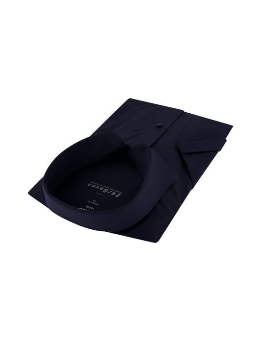 Korte mouwen overhemd Olymp navy Modern Fit