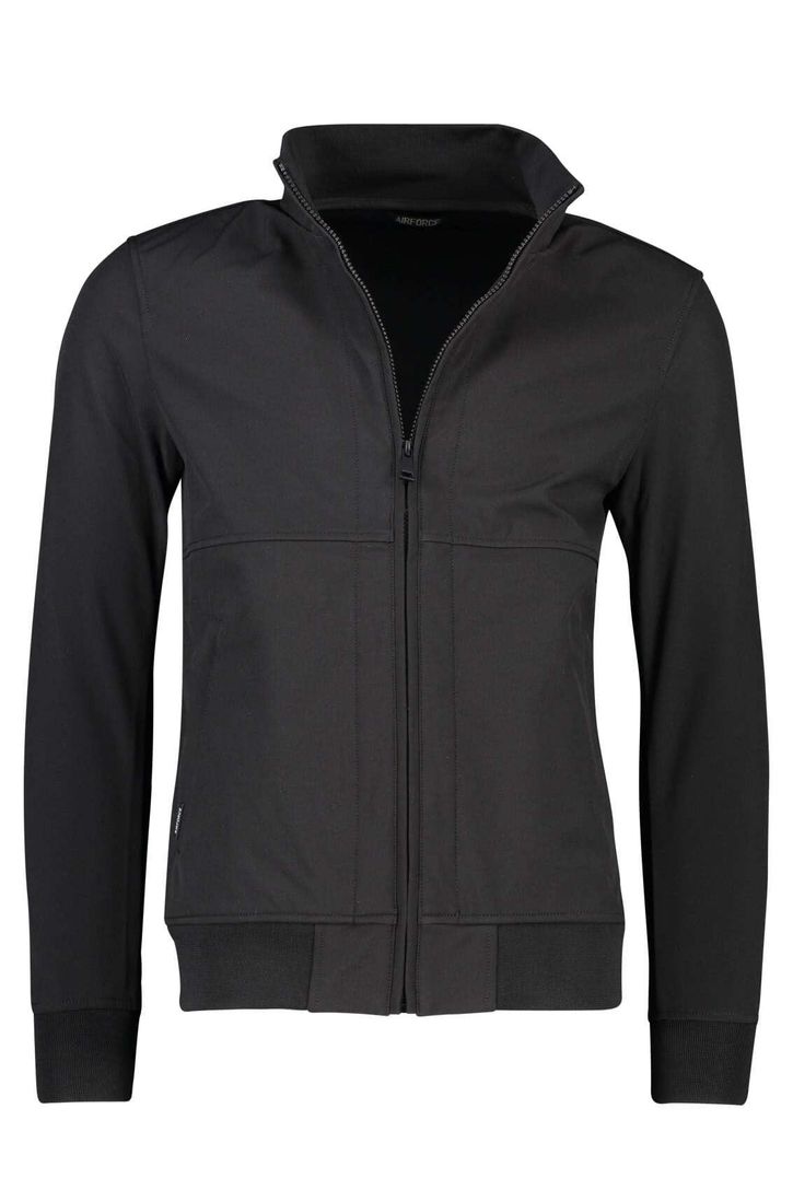 Airforce softshell jack zwart