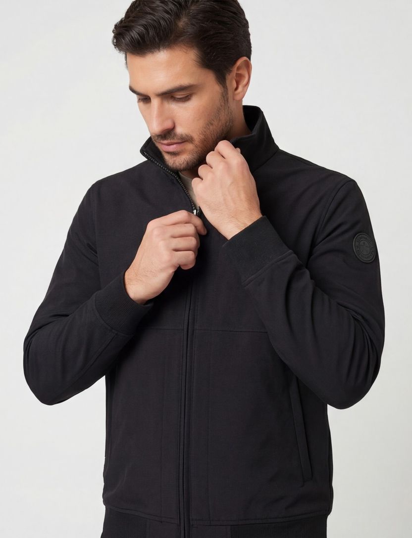 Airforce softshell jack zwart