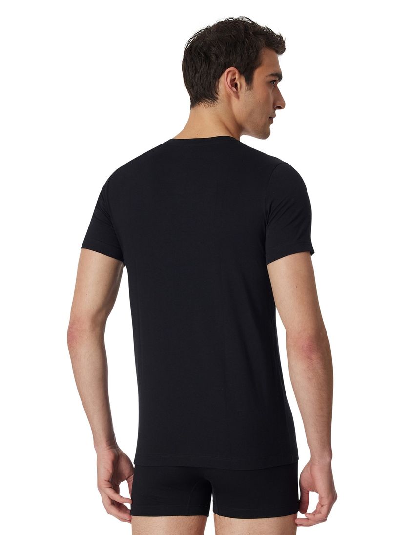 t-shirt Schiesser Long Life Cotton zwart