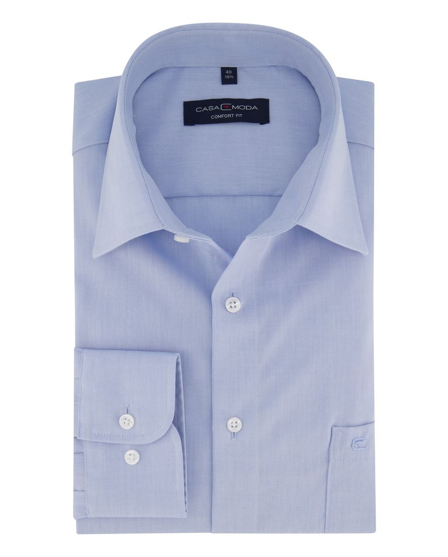 Casa Moda overhemd mouwlengte 7 Comfort Fit lichtblauw