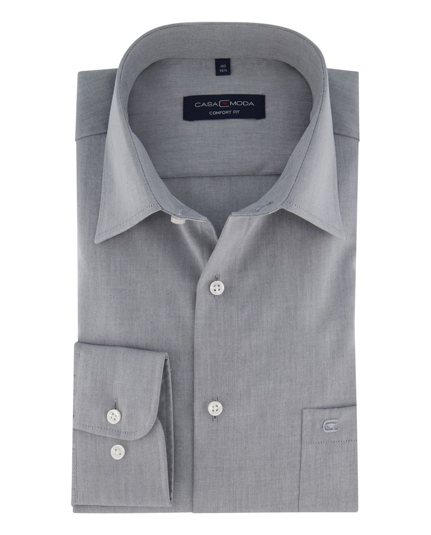 Grijs overhemd Casa Moda Comfort Fit mouwlengte 7