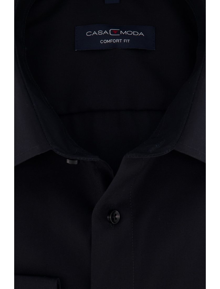 Overhemd Casa Moda mouwlengte 7 zwart Comfort Fit