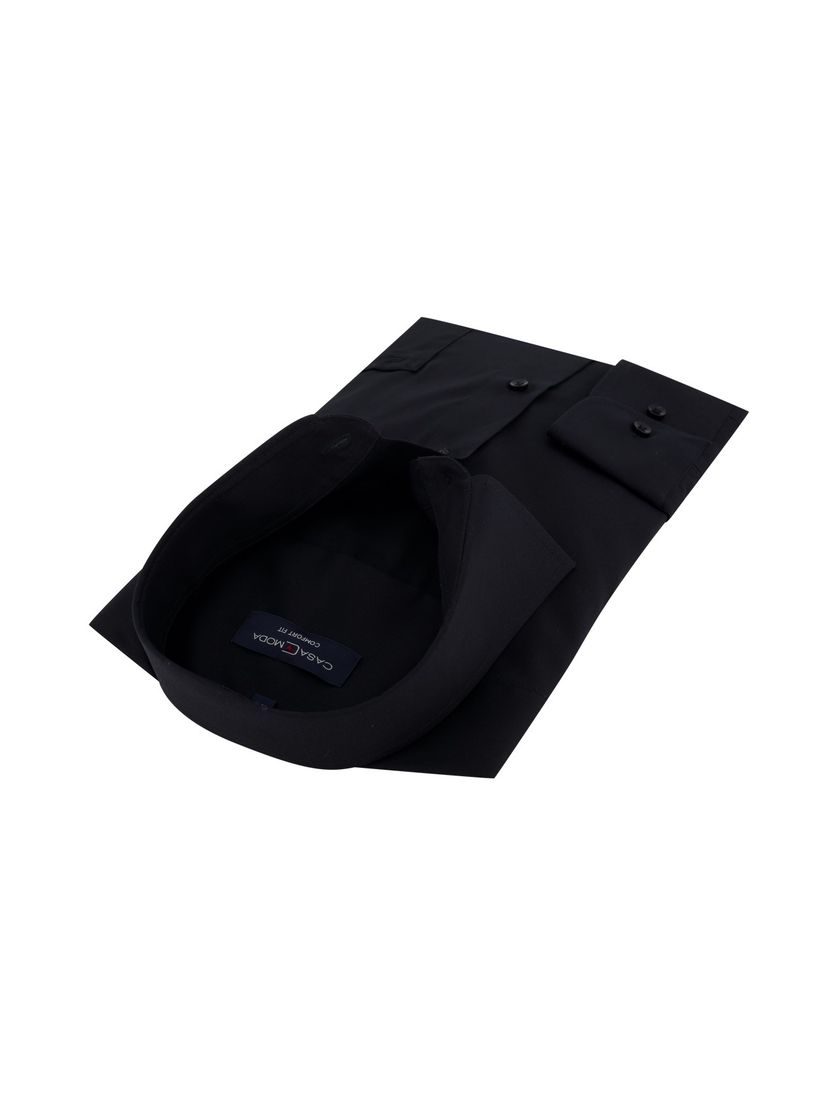 Overhemd Casa Moda mouwlengte 7 zwart Comfort Fit