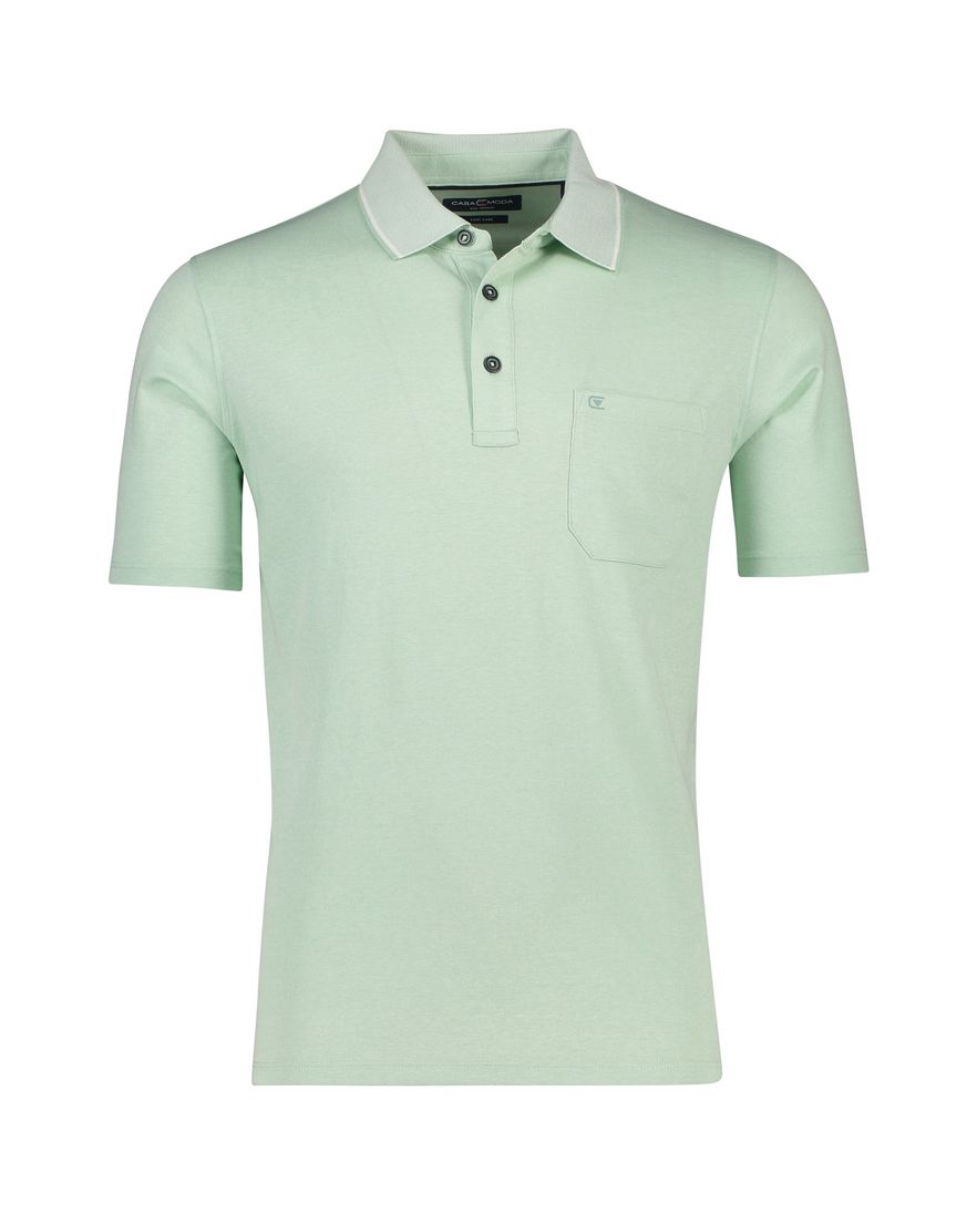 Casa Moda poloshirt korte mouw lichtgroen wijde fit