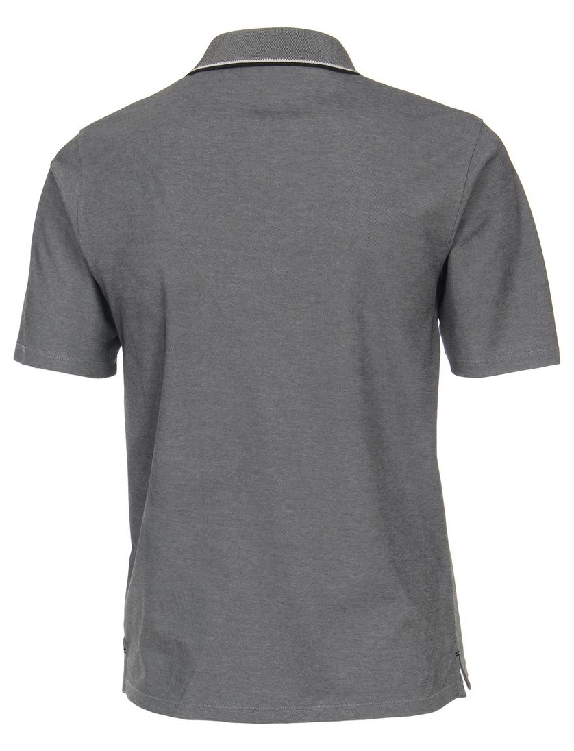 poloshirt korte mouw Casa Moda grijs wijde fit