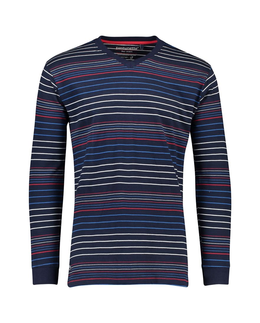 Navy pyjamashirt Pastunette gestreept