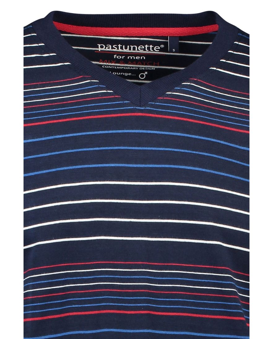 Navy pyjamashirt Pastunette gestreept