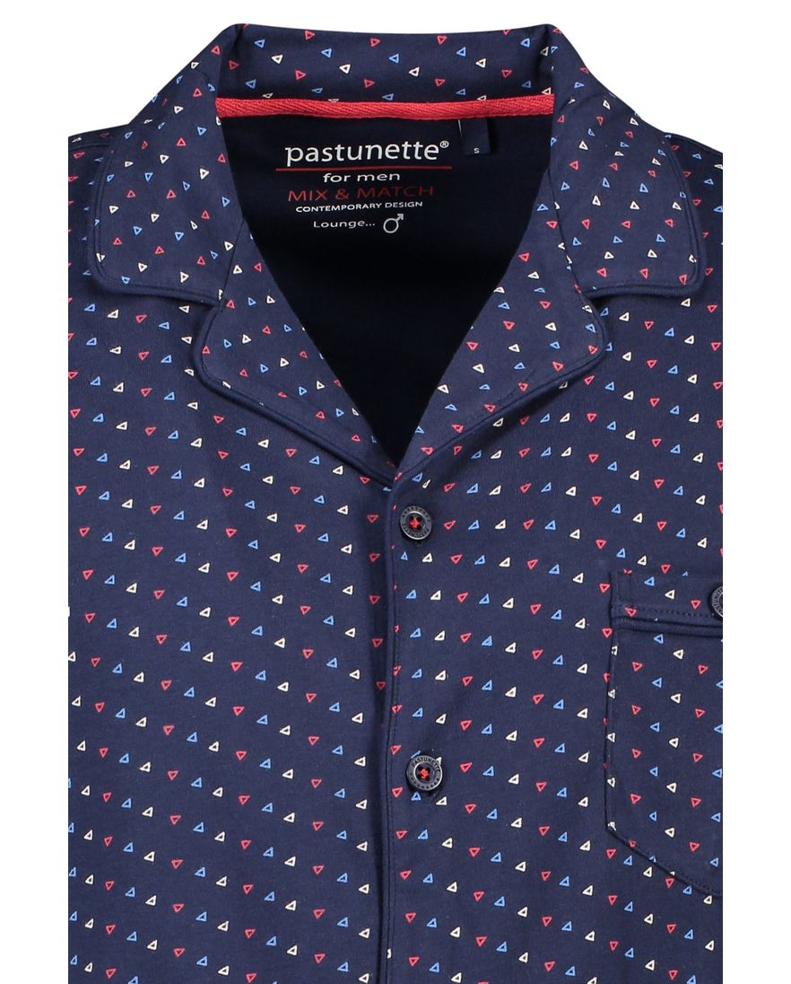 Pastunette pyjamashirt donkerblauw met print