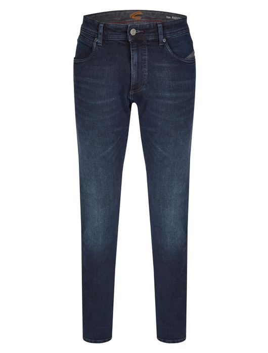 Jeans Camel Active donkerblauw effen denim Madison slim fit