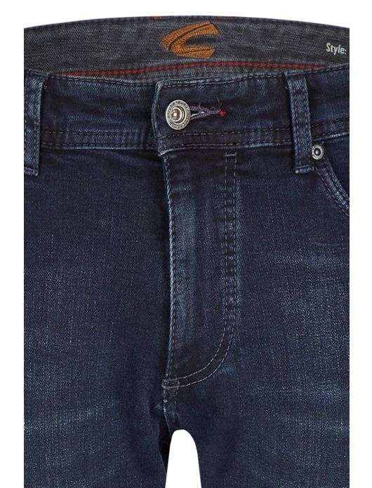 Jeans Camel Active donkerblauw effen denim Madison slim fit