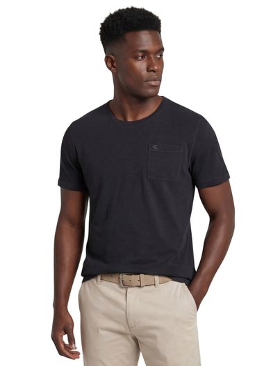 Camel Active Donkergrijs t-shirt Camel Active met borstzak