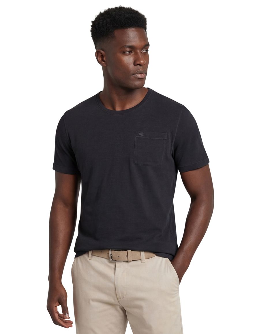 Donkergrijs t-shirt Camel Active met borstzak