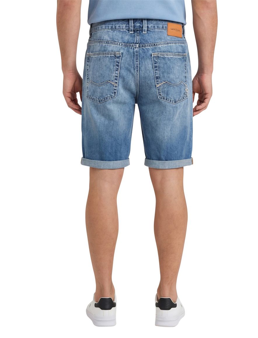 Short Camel Active blauw 5-pocket Slim Fit