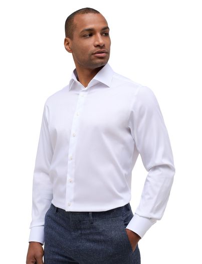 Eterna Eterna overhemd wit effen Modern Fit