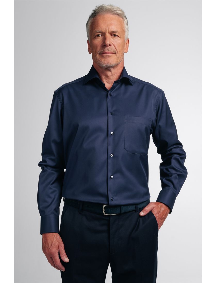 Eterna overhemd Comfort Fit donkerblauw