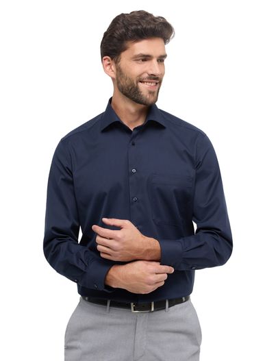 Eterna Eterna overhemd navy Comfort fit