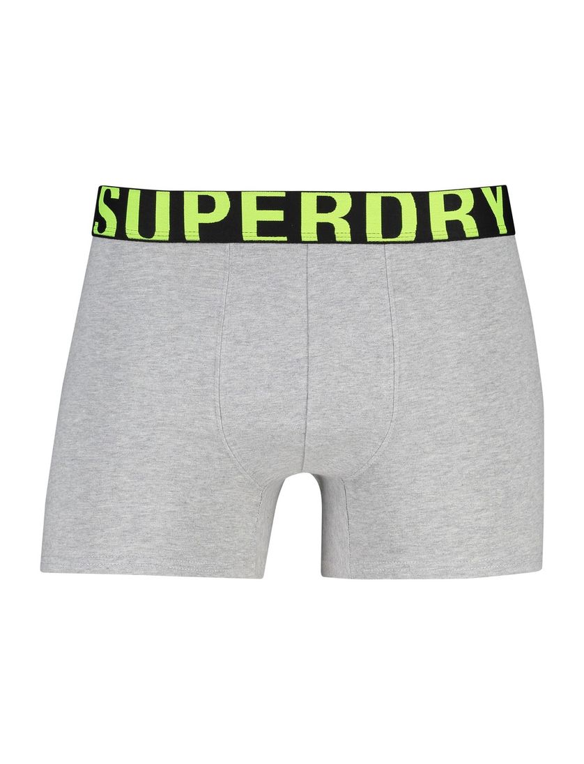 Superdry boxershort effen katoen grijs