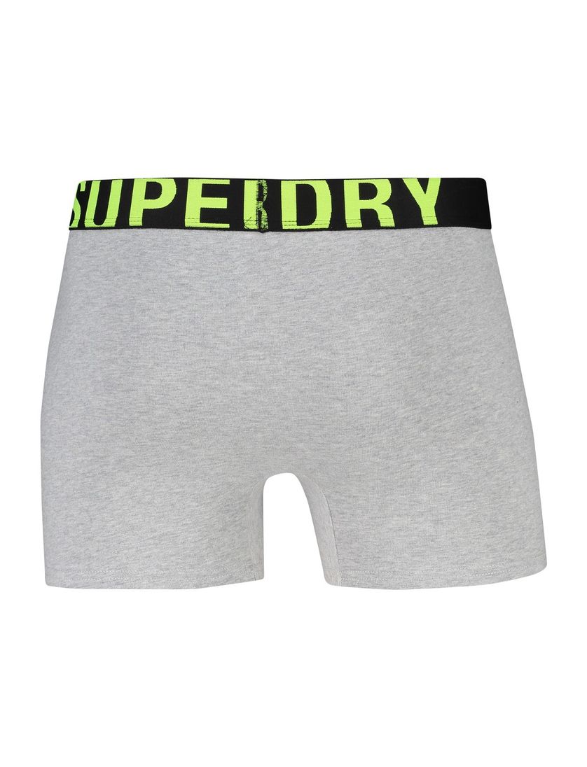 Superdry boxershort effen katoen grijs
