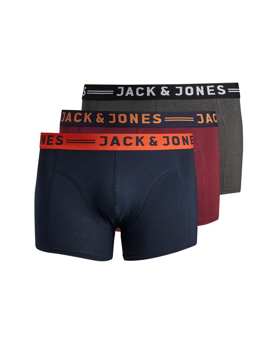 3-pack boxershorts Jack & Jones Plus Size navy bordeaux