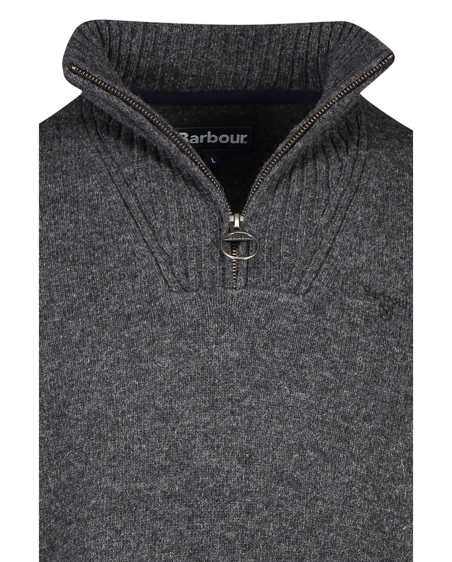 Barbour trui grijs opstaande kraag