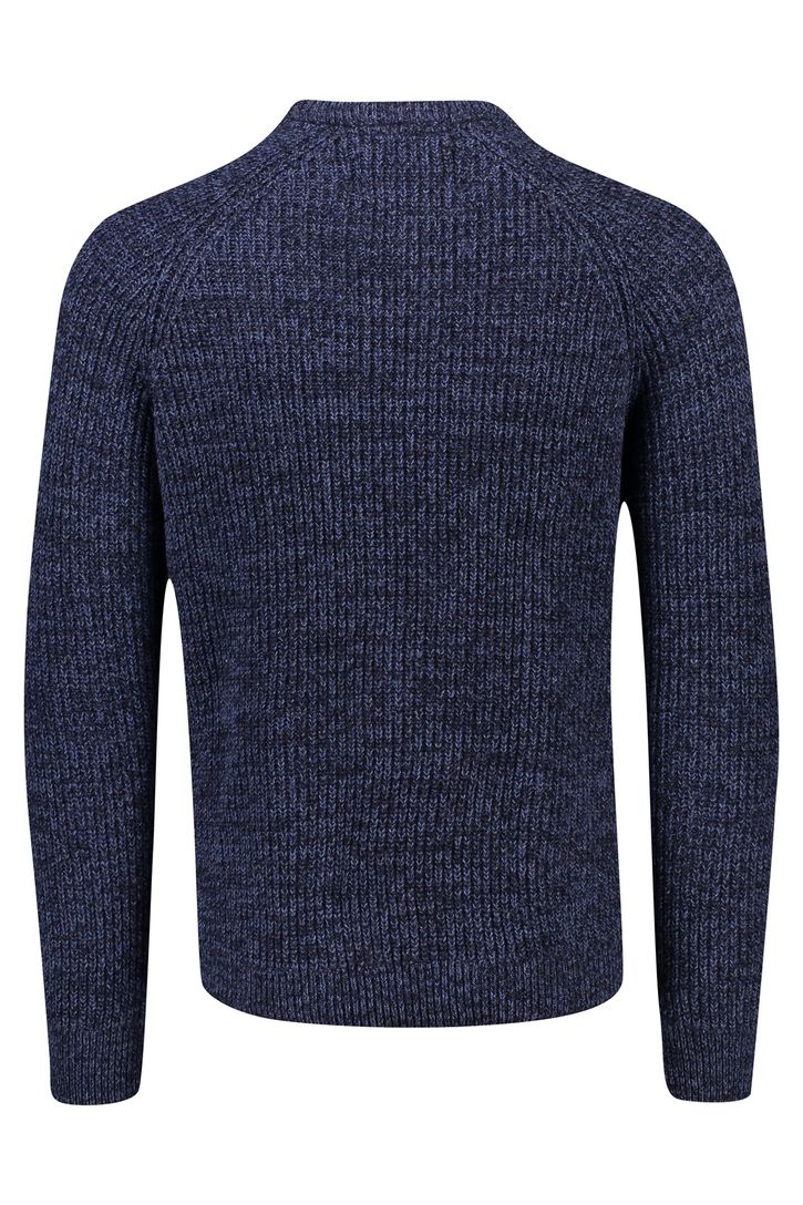 Barbour trui donkerblauw effen lamswol ronde hals