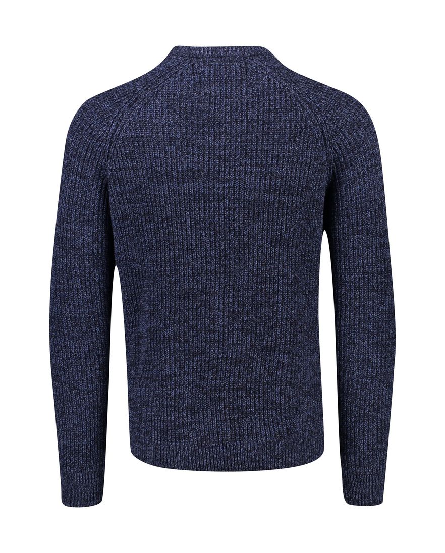 Barbour trui ronde hals donkerblauw effen lamswol