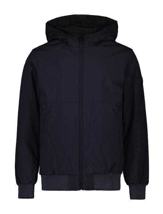 bomber Airforce donkerblauw slim fit effen rits