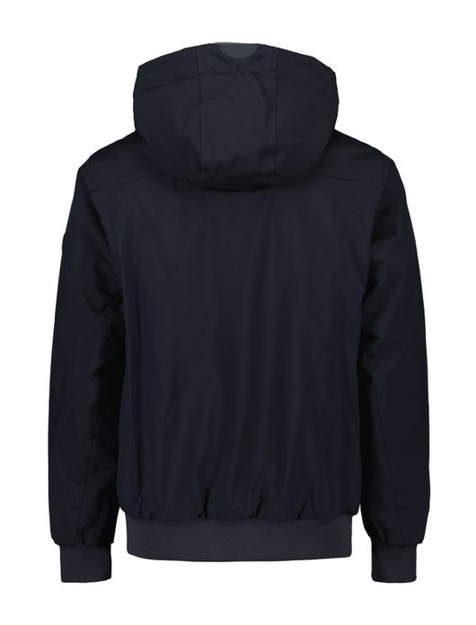 bomber Airforce donkerblauw slim fit effen rits