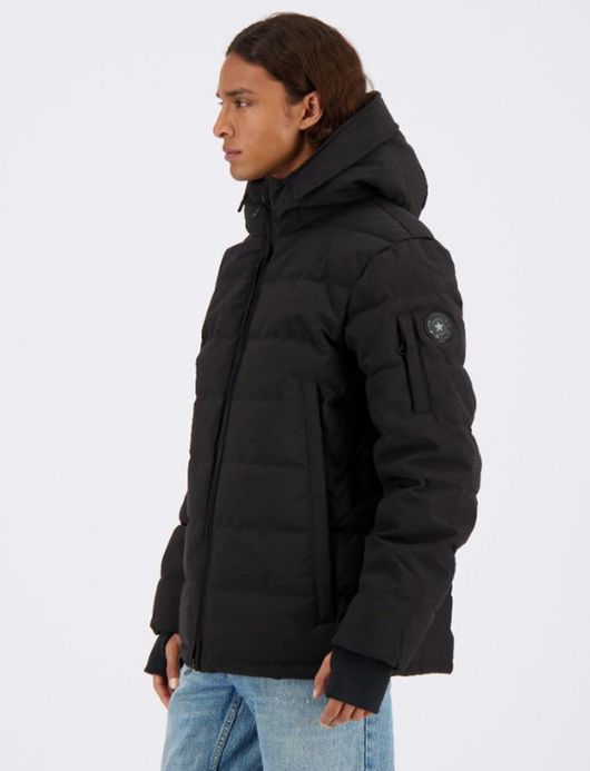 Zwarte Mitchell winterjas Airforce kort