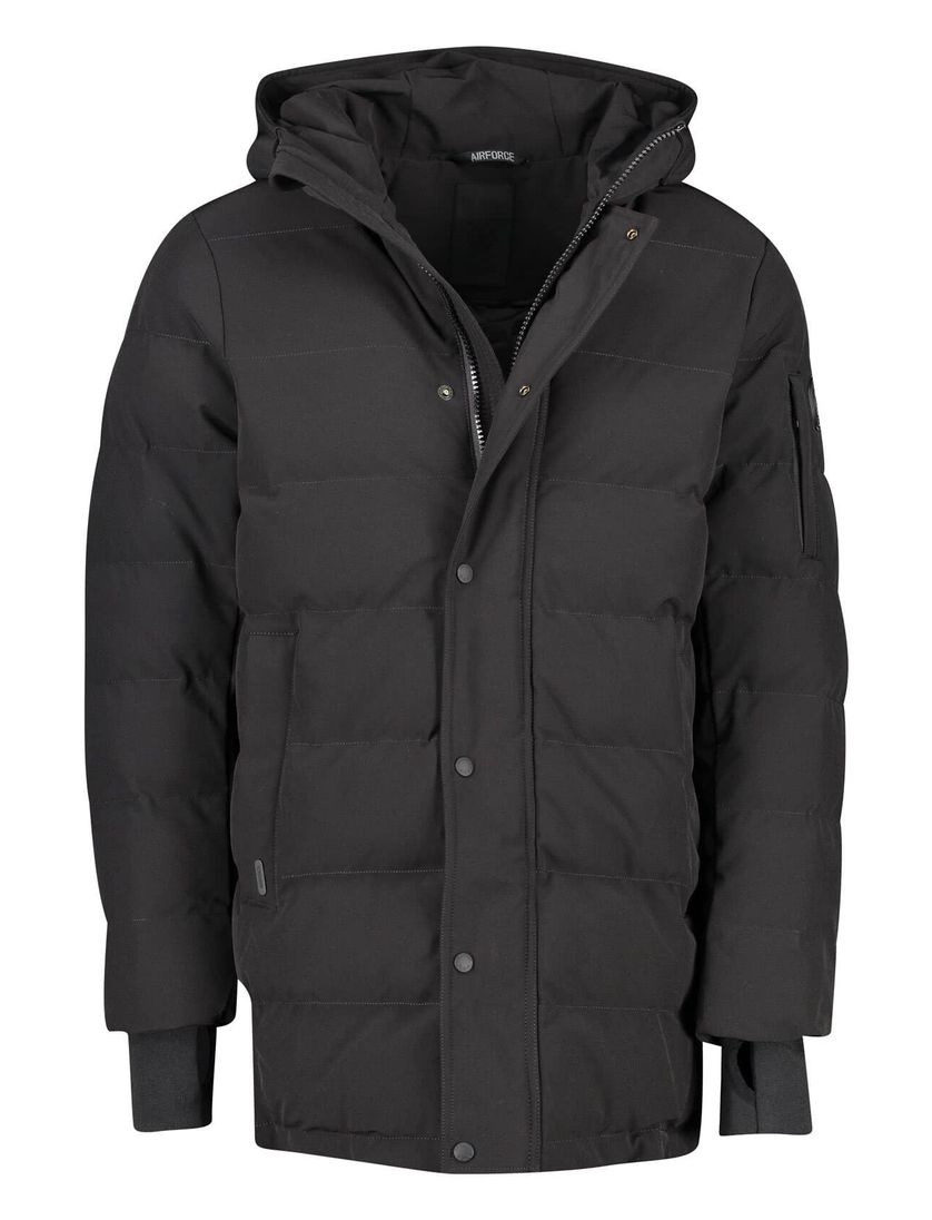 Airforce parka Chuck met capuchon zwart
