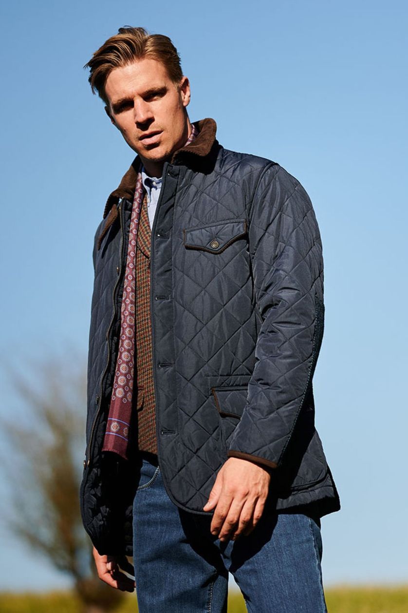 Wellington of Billmore tussenjas donkerblauw effen