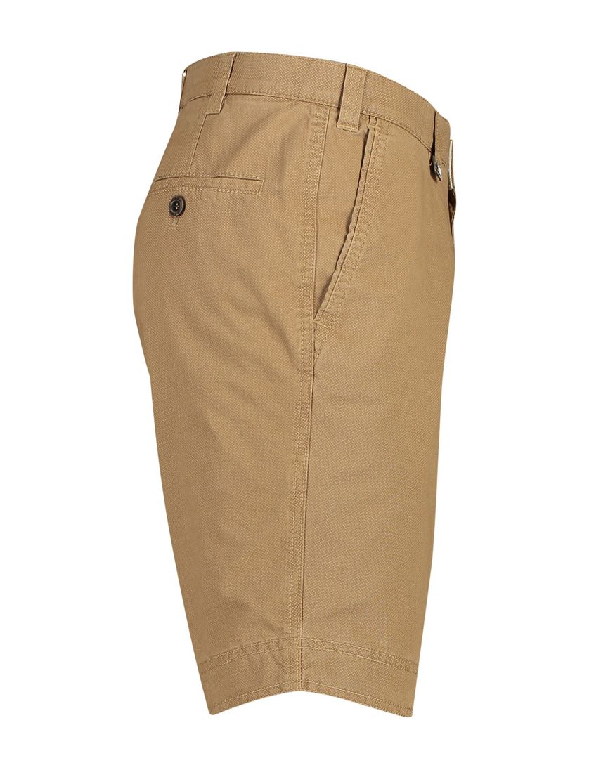 M.E.N.S. bermuda bruin Kuba effen katoen