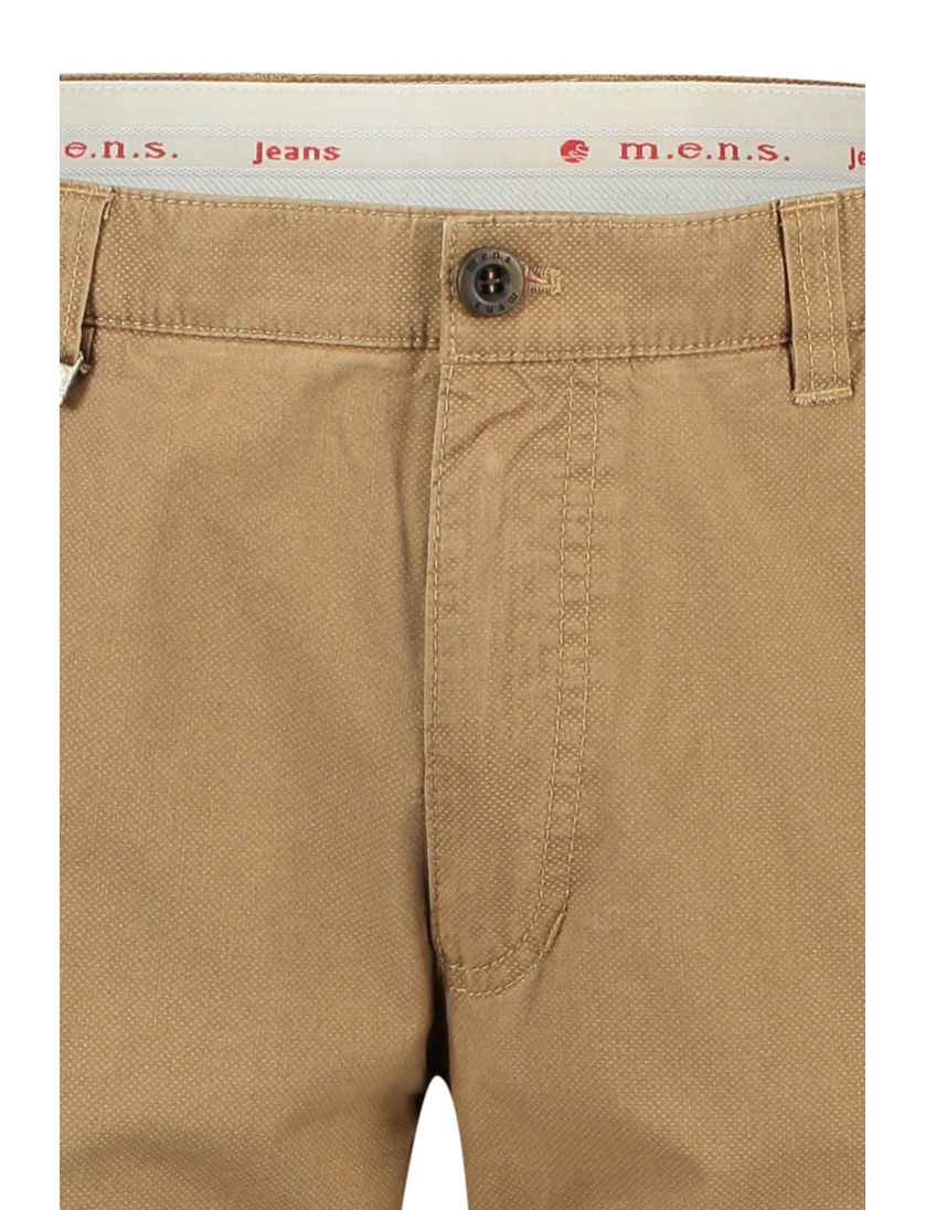 M.E.N.S. bermuda bruin Kuba effen katoen