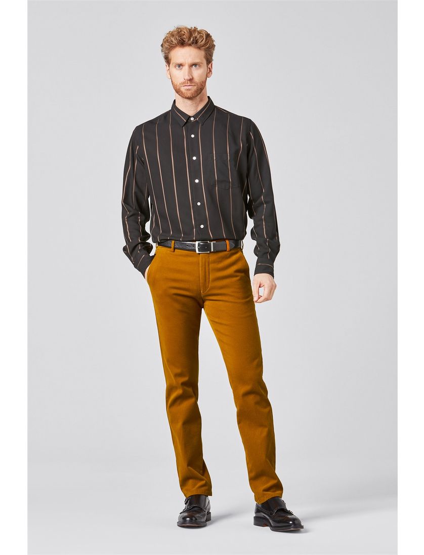Flatfront broek Meyer Bonn camel chino