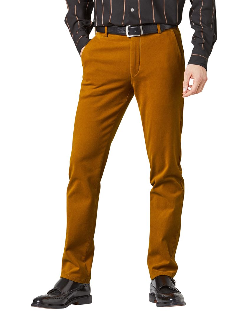 Flatfront broek Meyer Bonn camel chino
