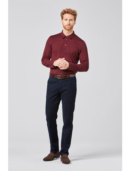 Meyer broek Bonn navy Super Stretch