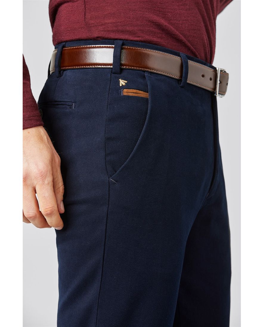 Meyer broek Bonn navy Super Stretch