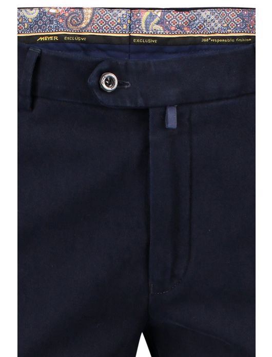 Meyer broek Bonn navy Super Stretch