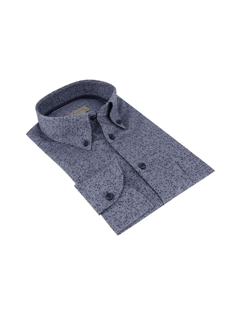 John Miller business overhemd slim fit blauw geprint