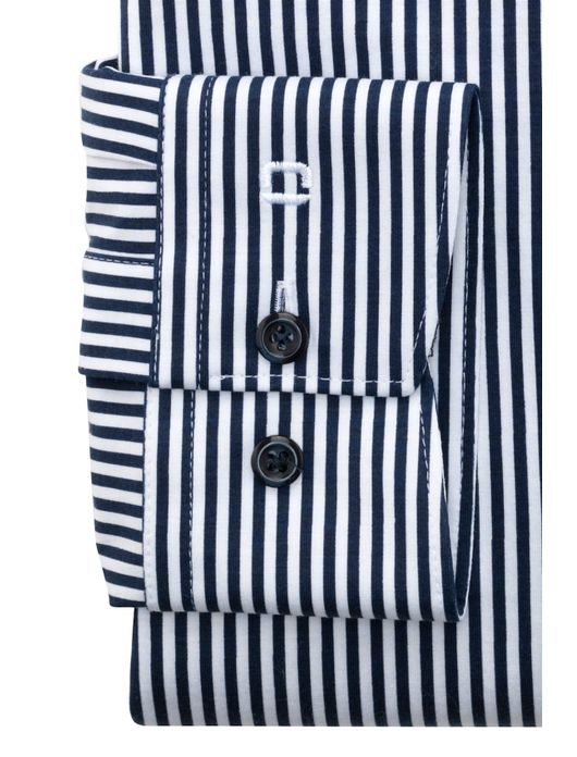 Olymp overhemd marineblauwe streep