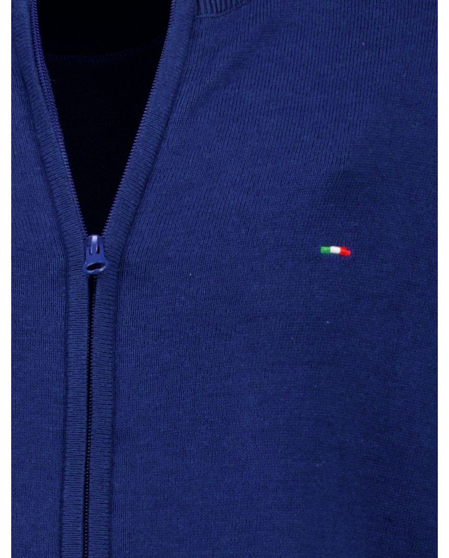 Portofino vest extra lange mouwen vest blauw long fit